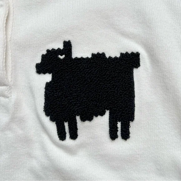 Rowing Blazers x Warm & Wonderful Cropped Sheep Rugby Polo Top - Picture 10 of 11